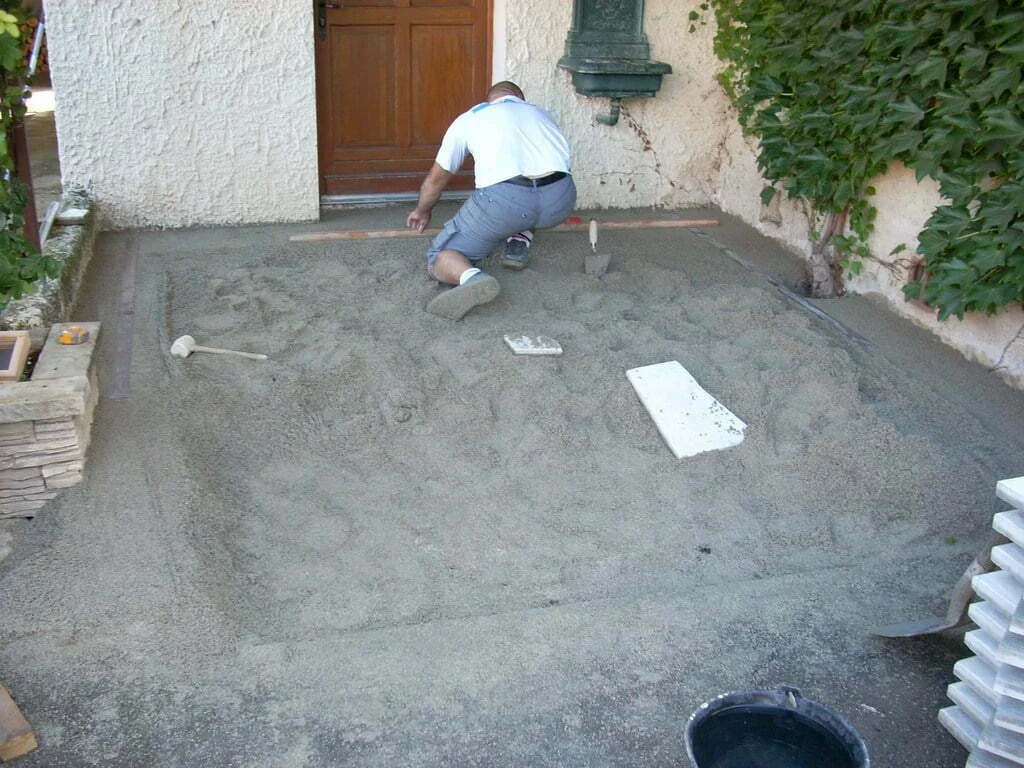 Installation de dallages