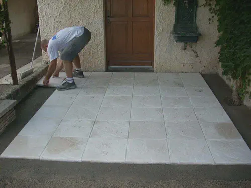 Installation de dallages